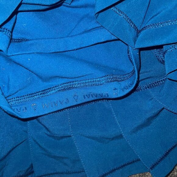 Ivivva by Lululemon Girls sz 10 Blue Pleated Skort Elastic Waist Pull-On - Picture 7 of 7
